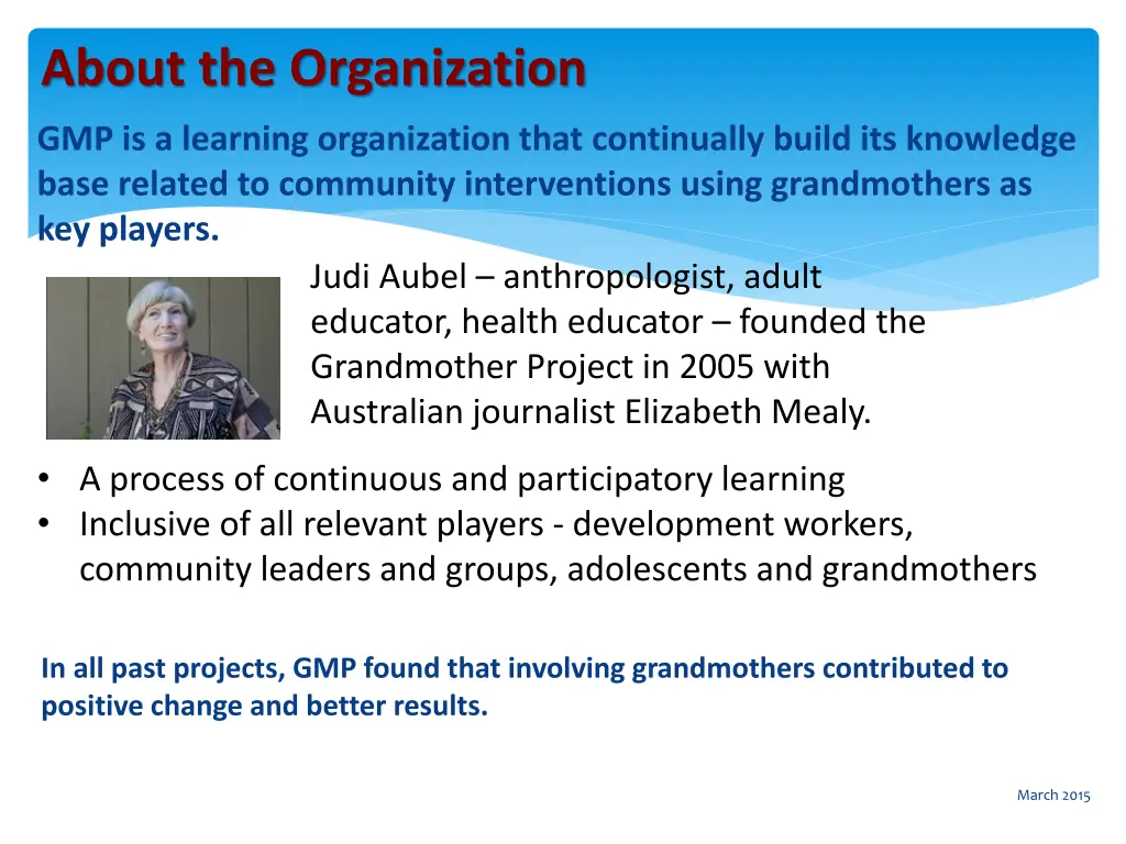 about the organization