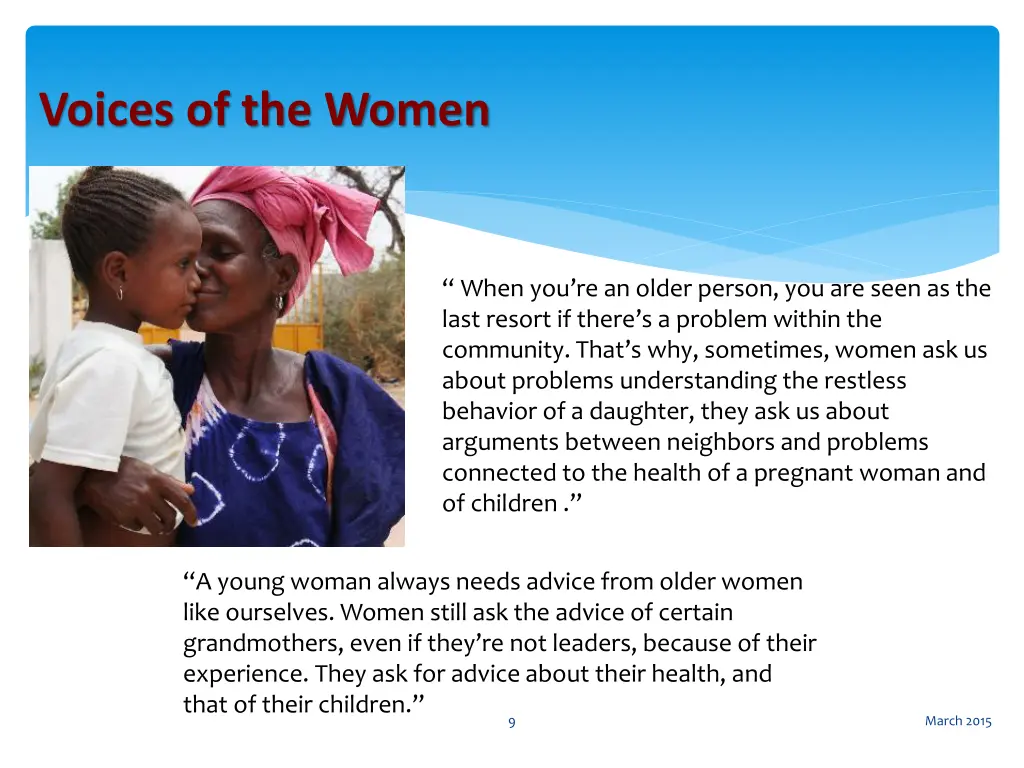 voices of the women