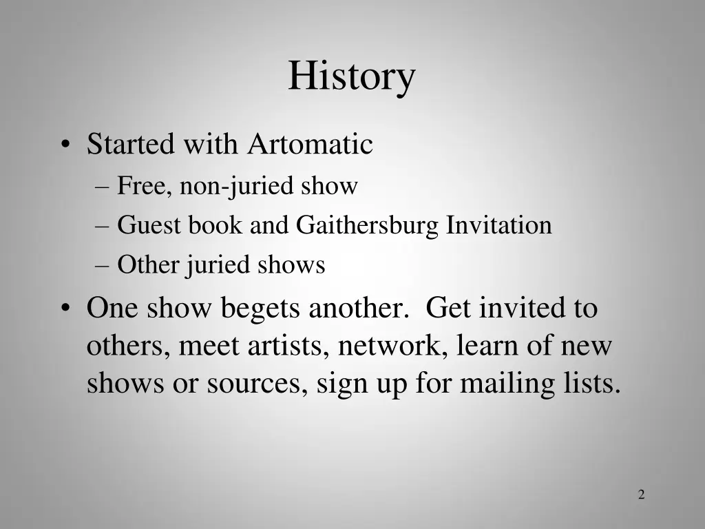history