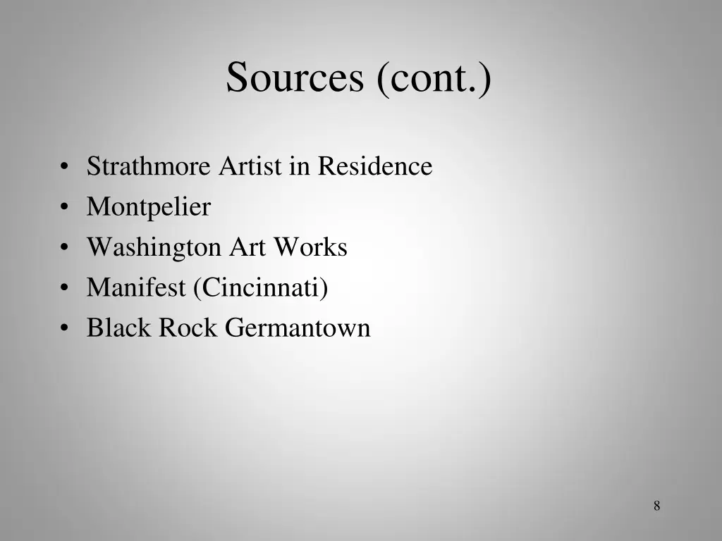 sources cont 2