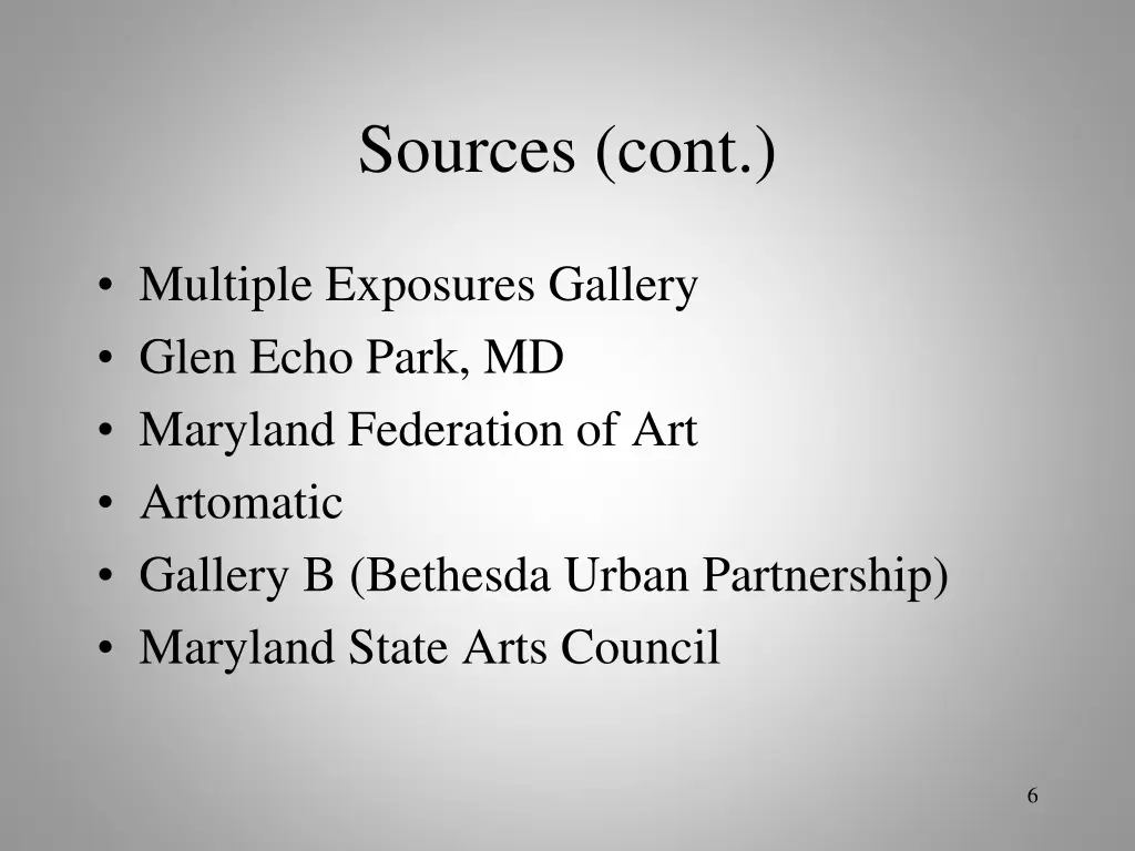 sources cont