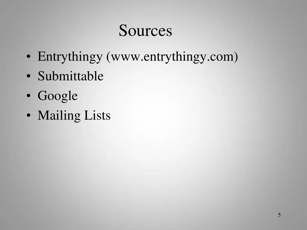 sources