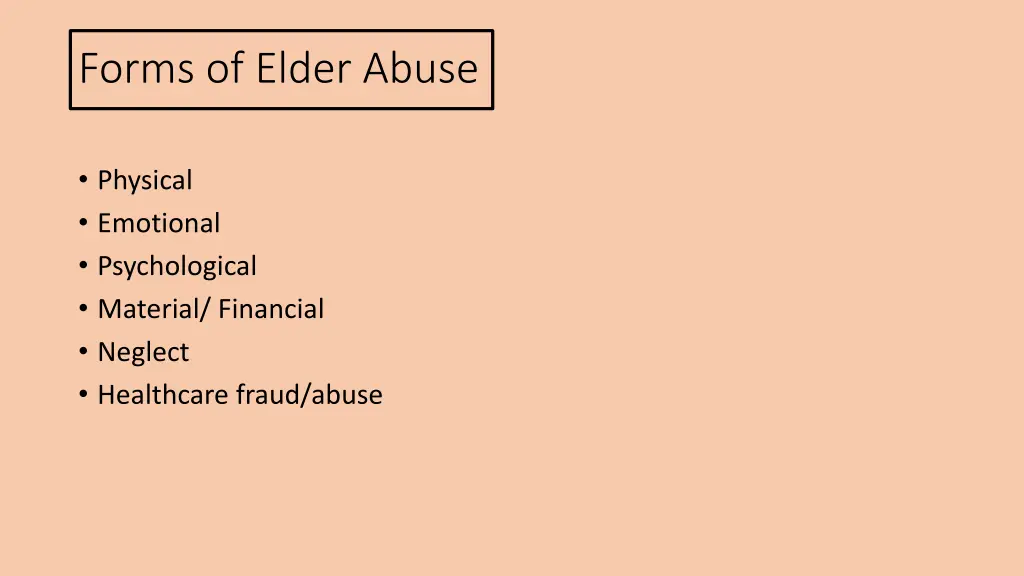forms of elder abuse