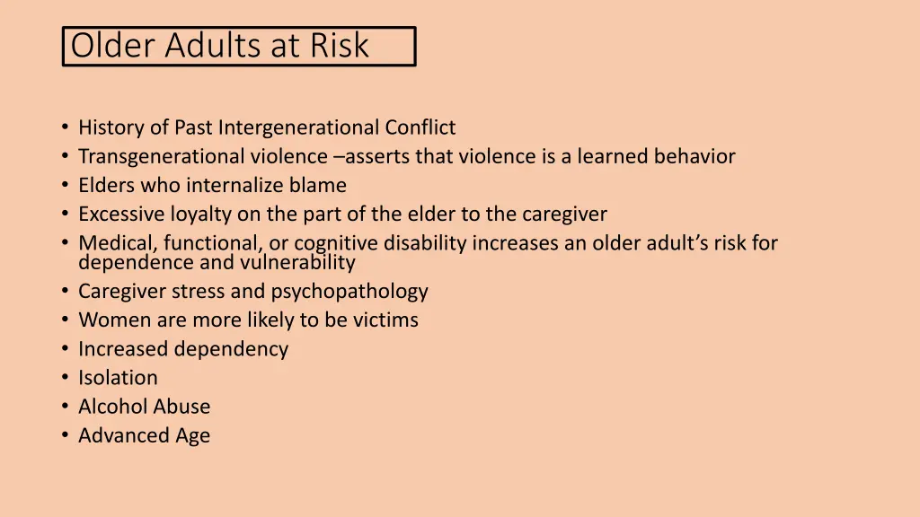 older adults at risk