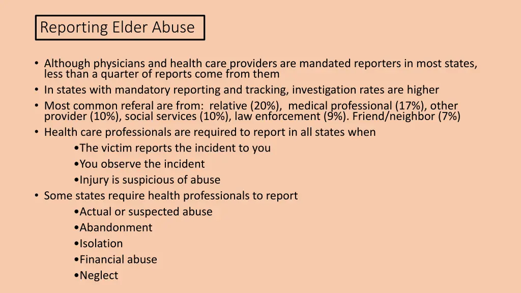 reporting elder abuse