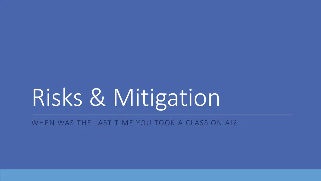 risks mitigation
