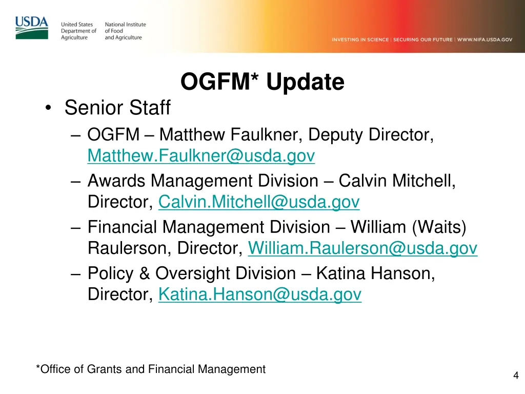 ogfm update