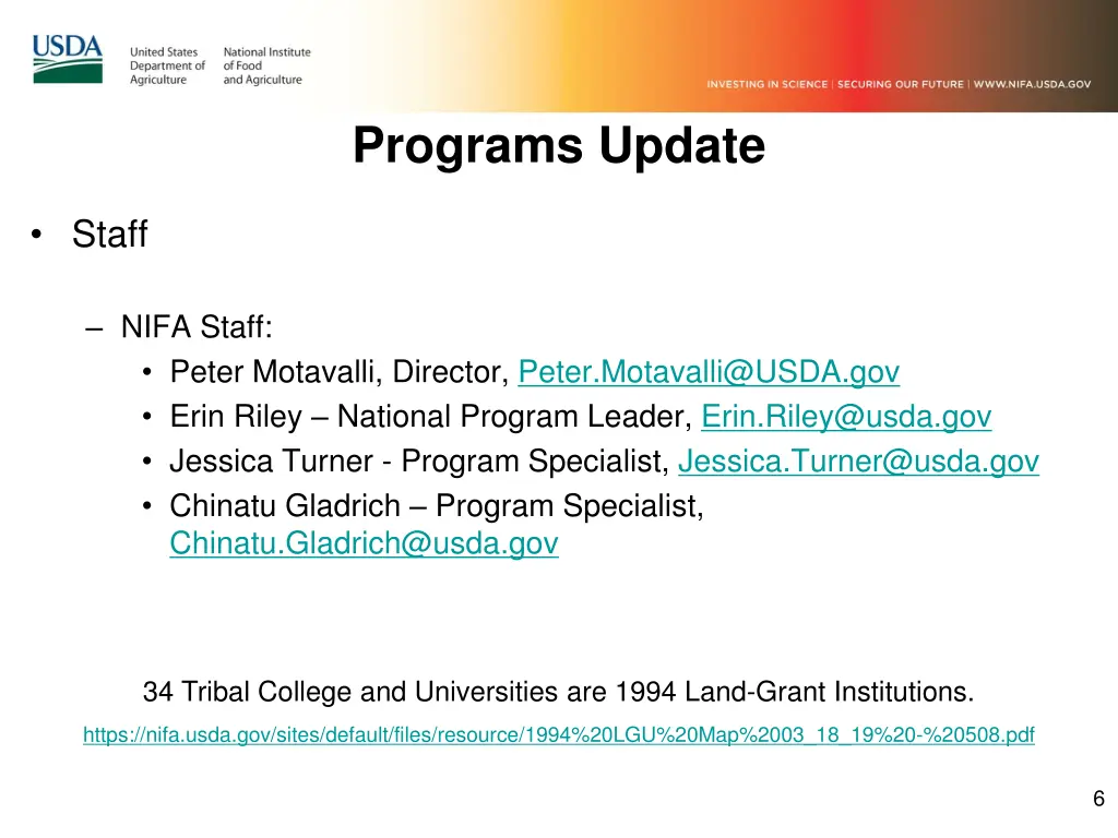 programs update