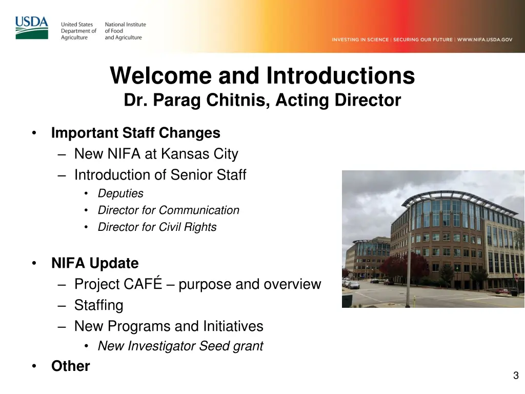 welcome and introductions dr parag chitnis acting