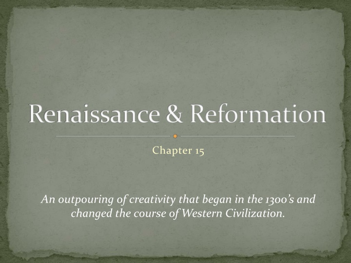 renaissance reformation