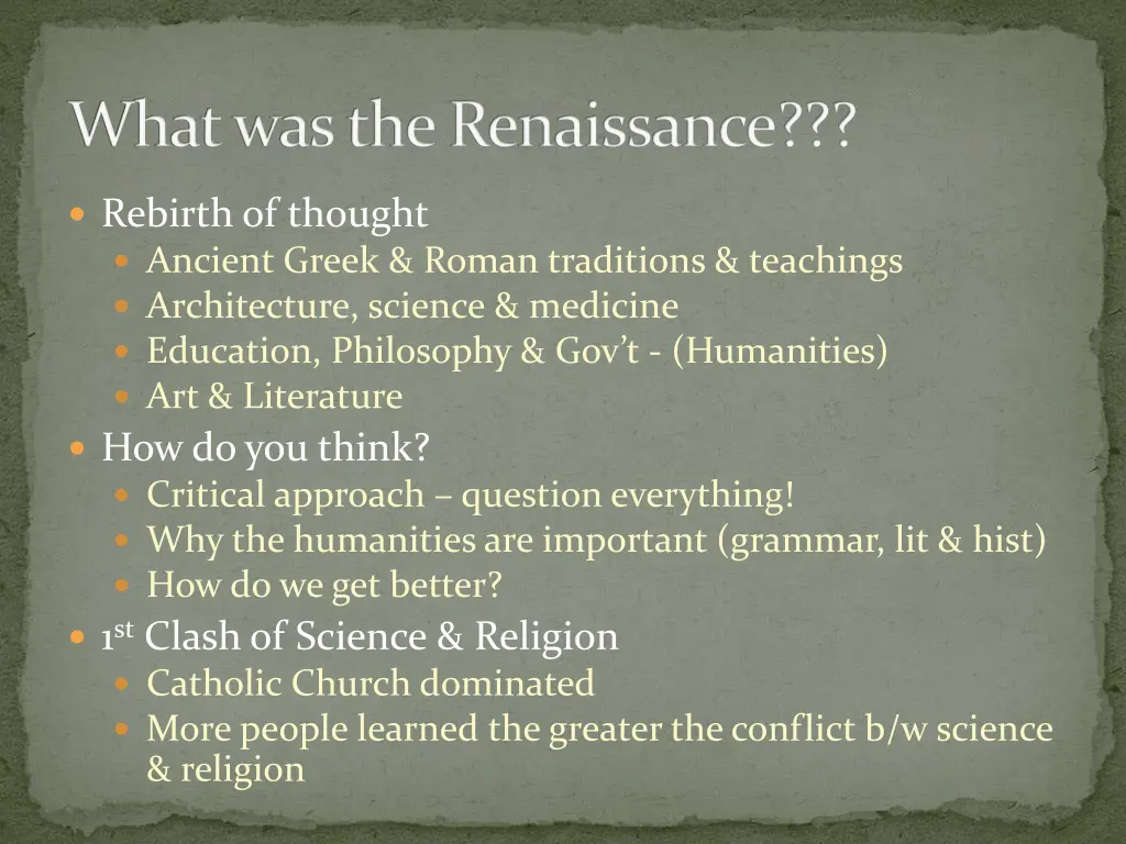 what was the renaissance