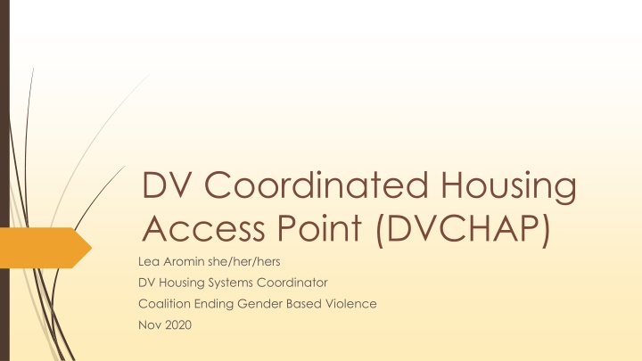 dv coordinated housing access point dvchap