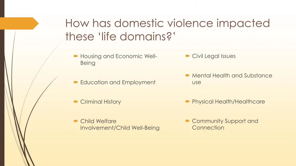 how has domestic violence impacted these life