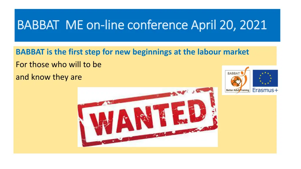 babbat me on babbat me on line conference april 4