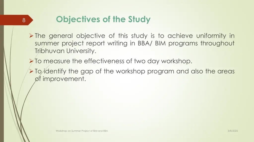 objectives of the study
