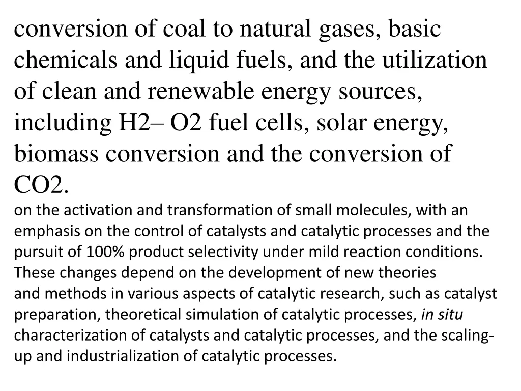 conversion of coal to natural gases basic