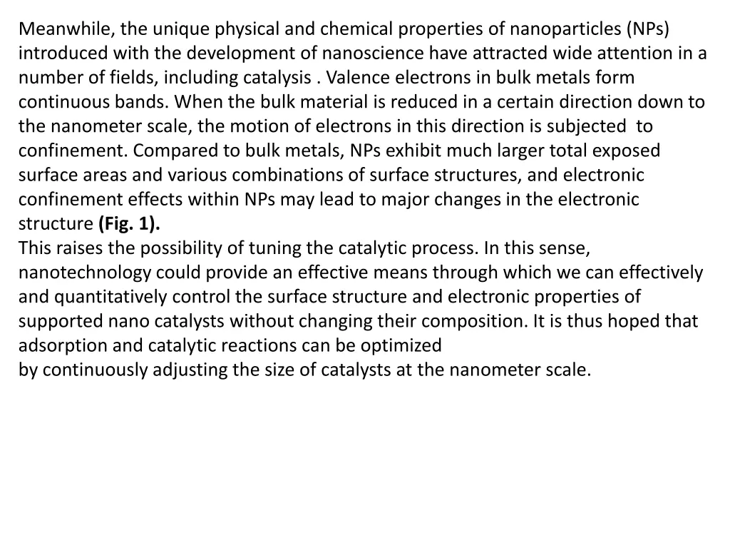 meanwhile the unique physical and chemical