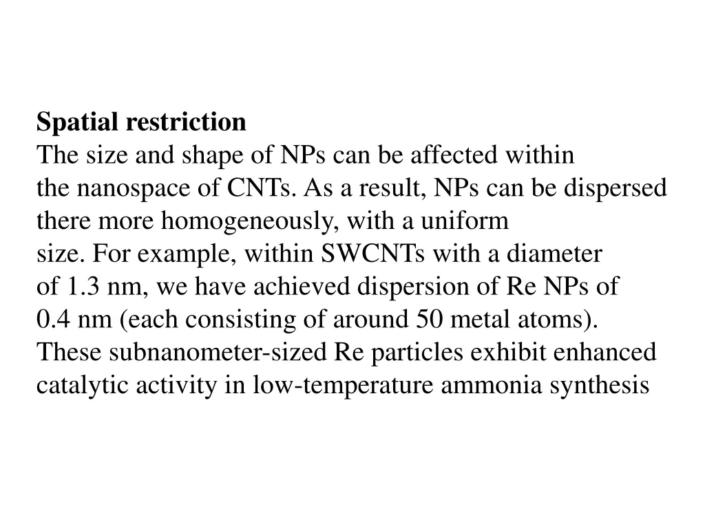 spatial restriction the size and shape