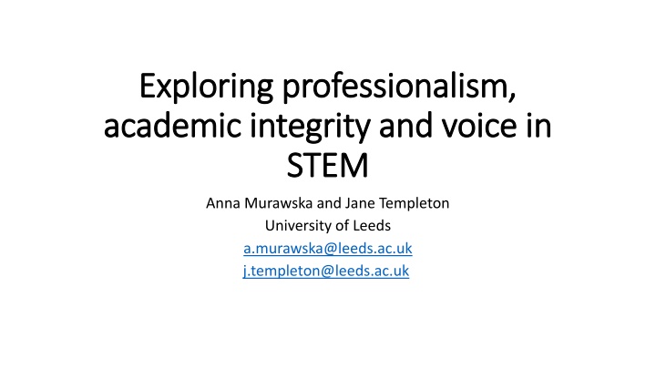 exploring professionalism exploring