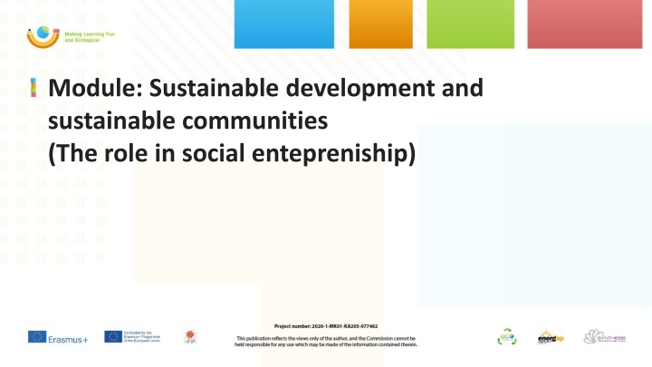 module sustainable development and sustainable