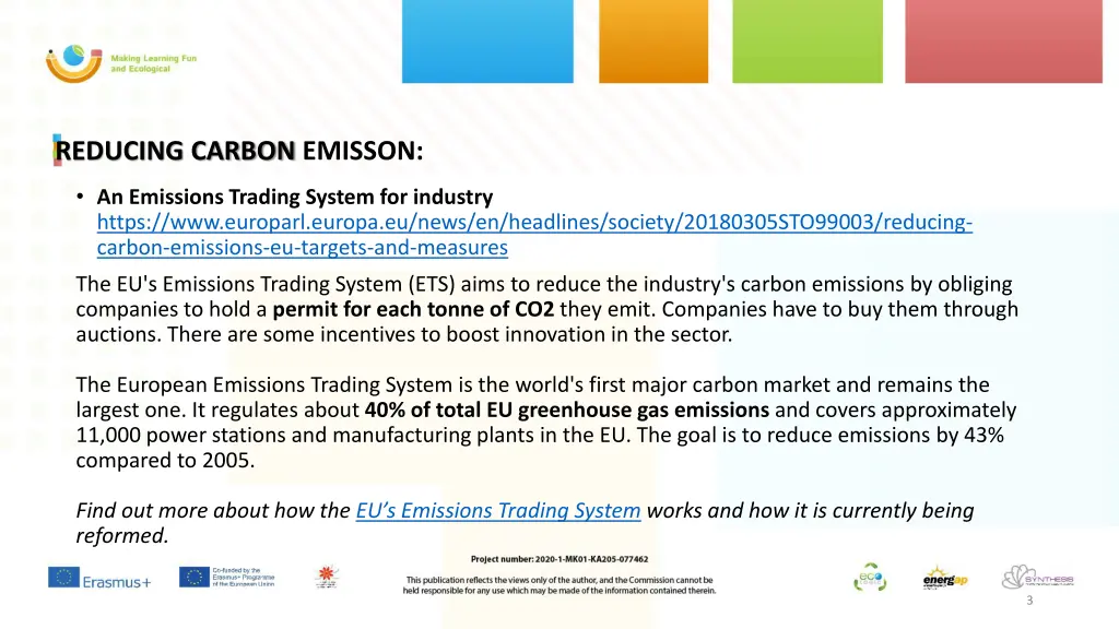 reducing carbon emisson
