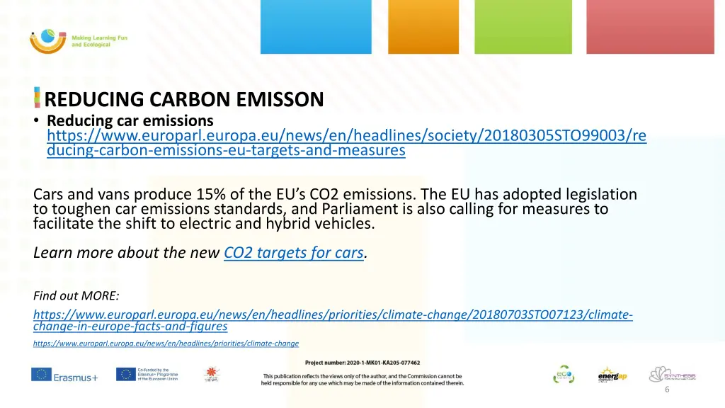 reducing carbon emisson reducing car emissions