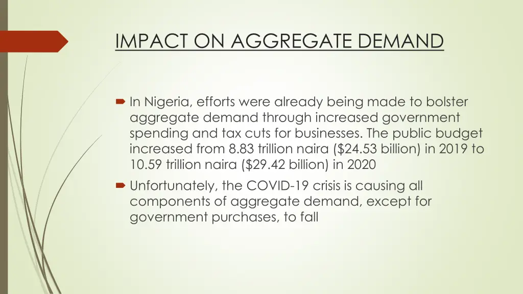 impact on aggregate demand