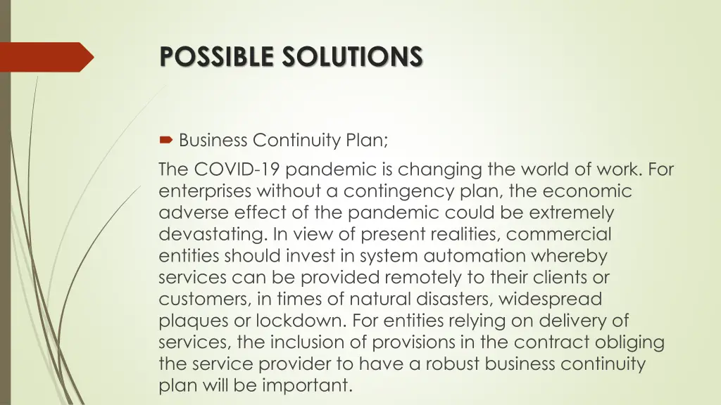 possible solutions 2