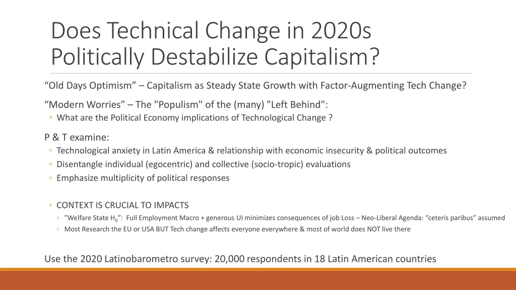 does technical change in 2020s politically
