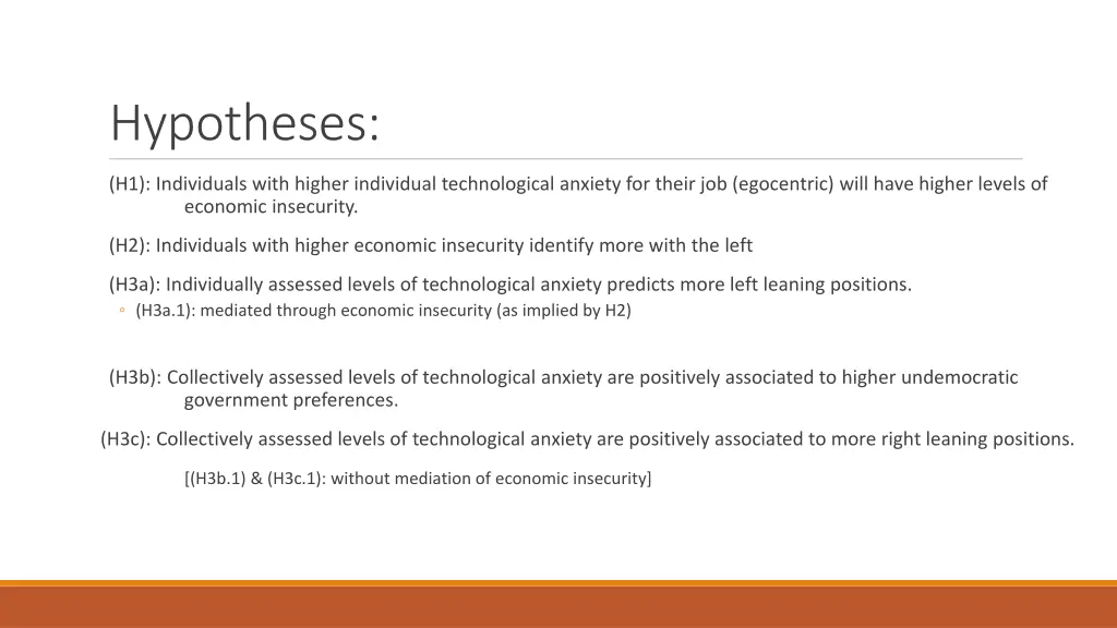 hypotheses
