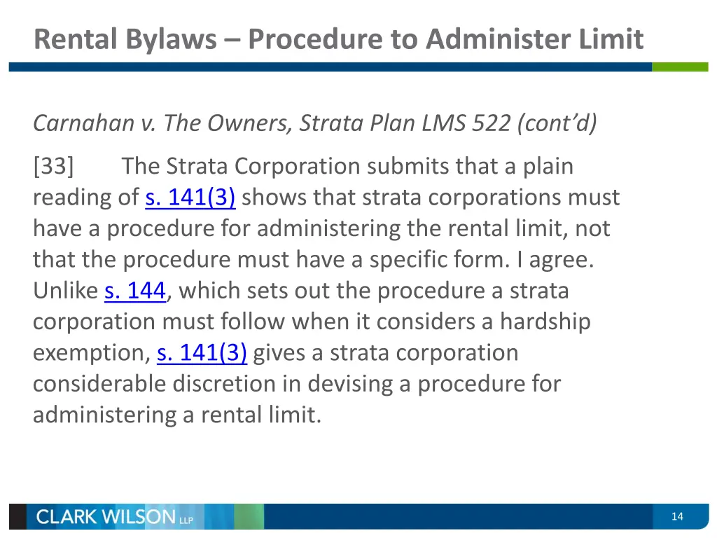 rental bylaws procedure to administer limit 3