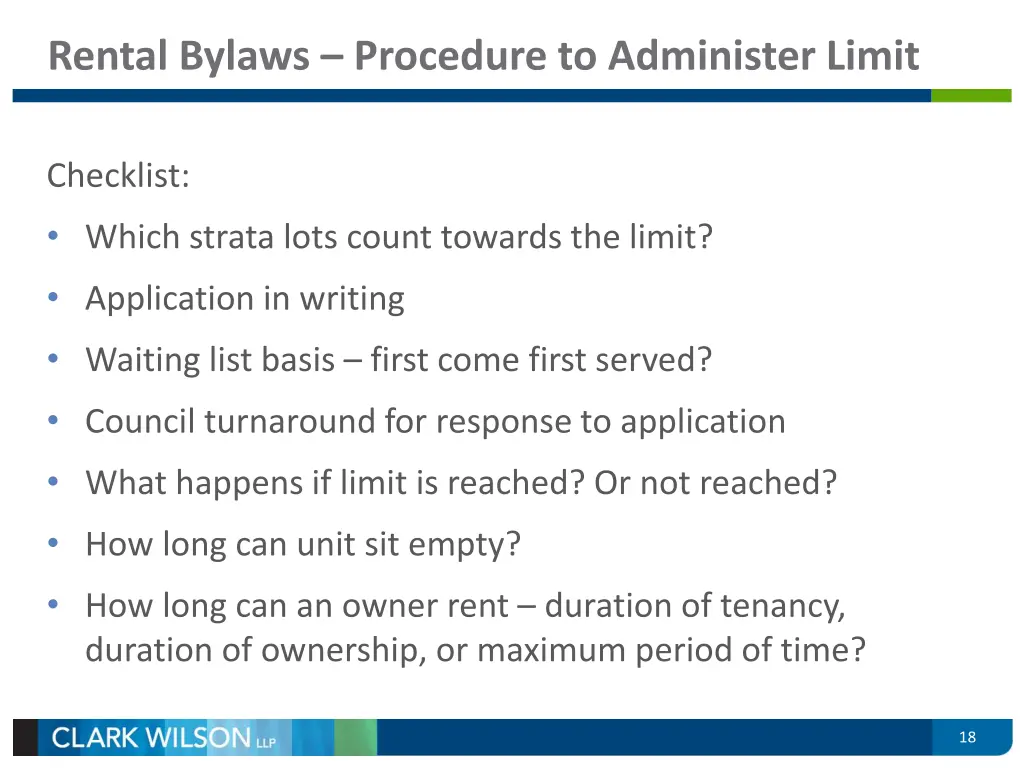 rental bylaws procedure to administer limit 7