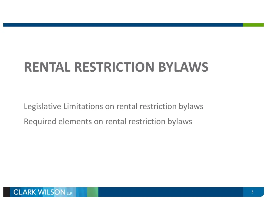 rental restriction bylaws