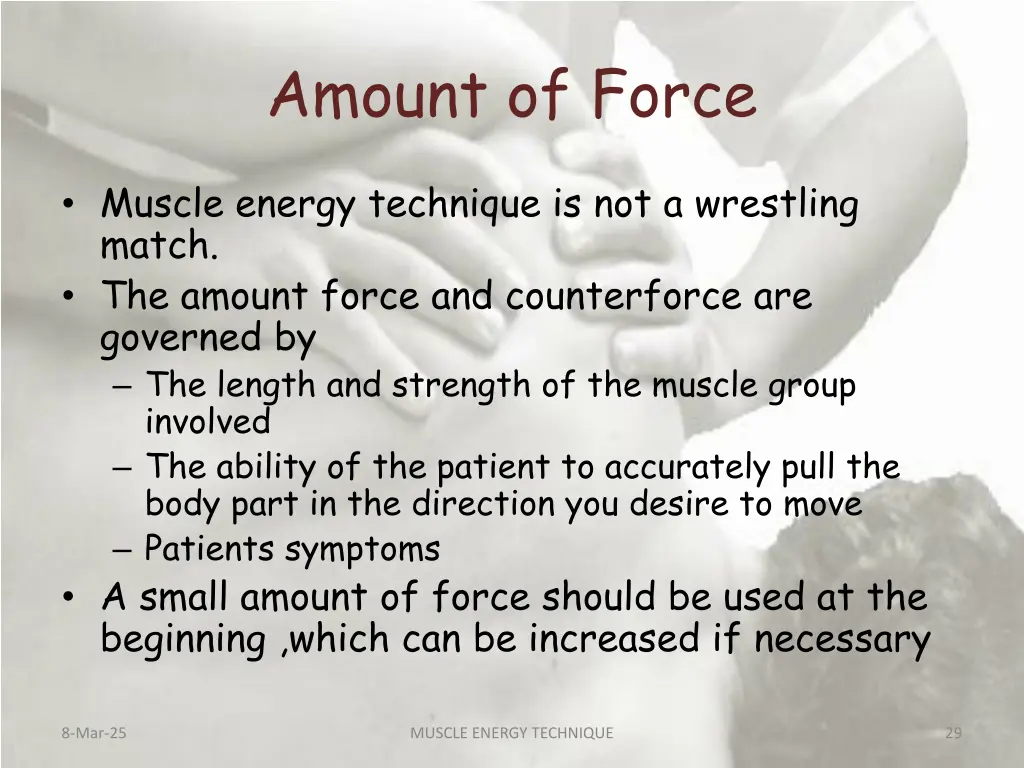 amount of force