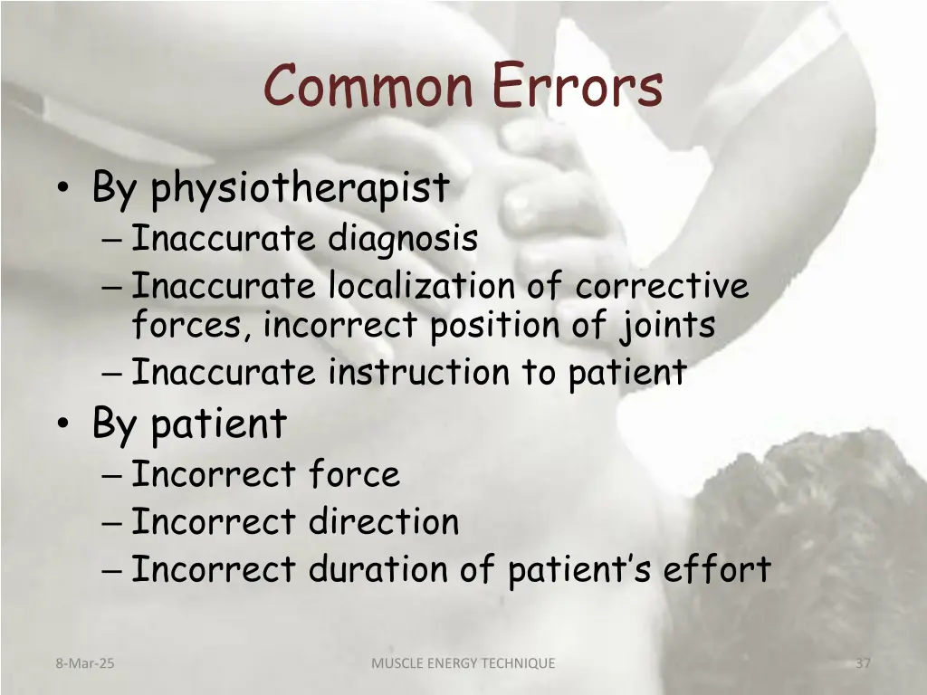 common errors