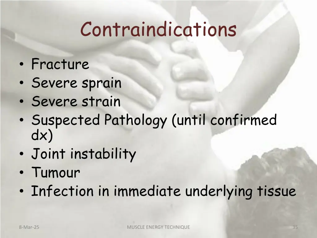 contraindications