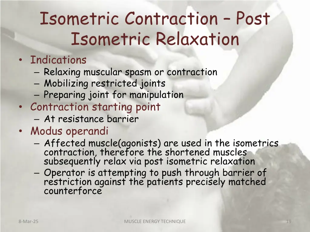 isometric contraction post isometric relaxation