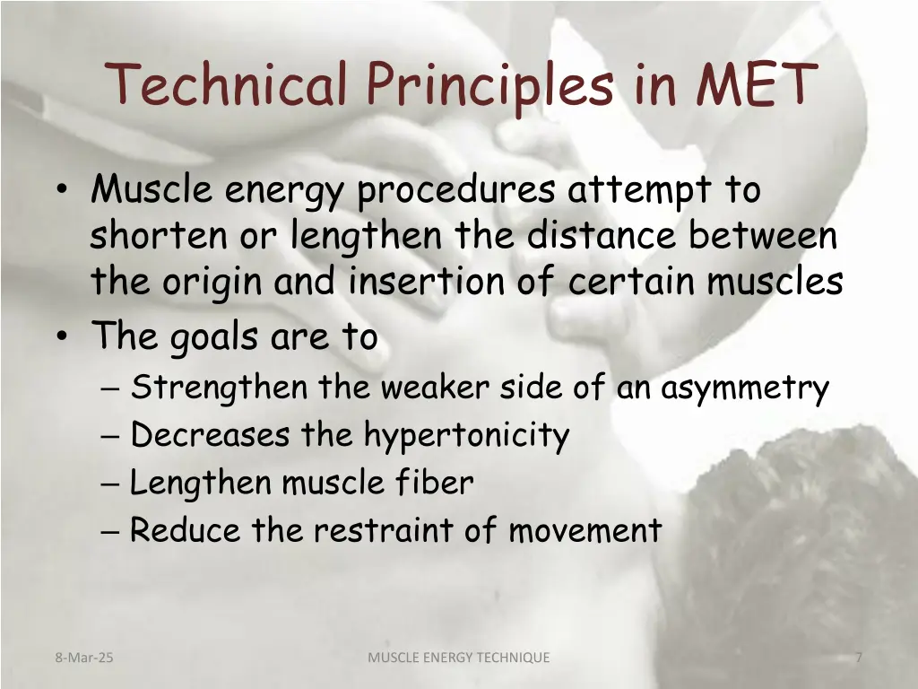 technical principles in met