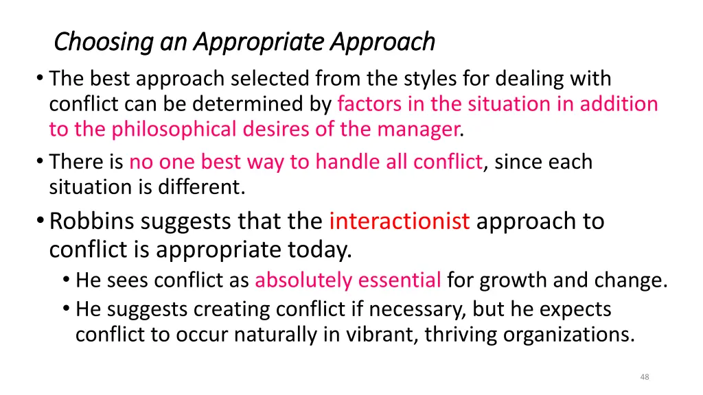 choosing an appropriate approach choosing