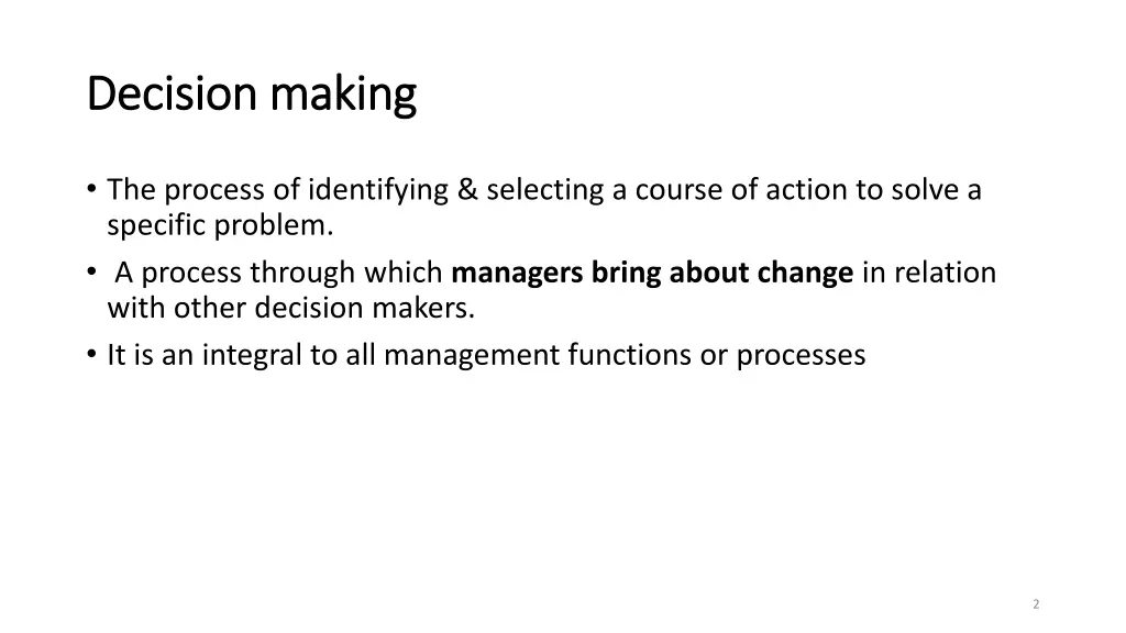 decision decision making