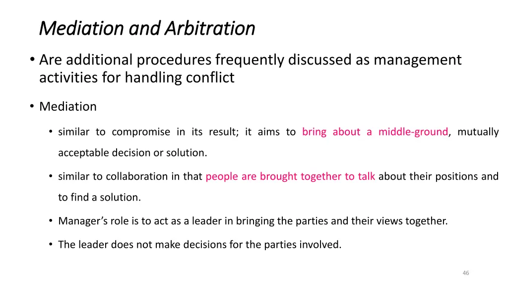 mediation and arbitration mediation