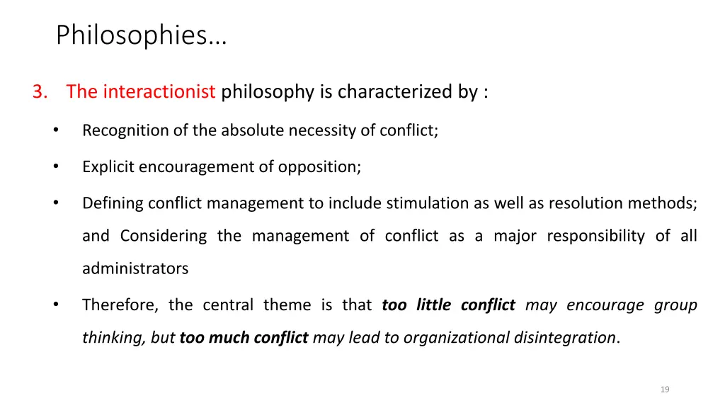 philosophies