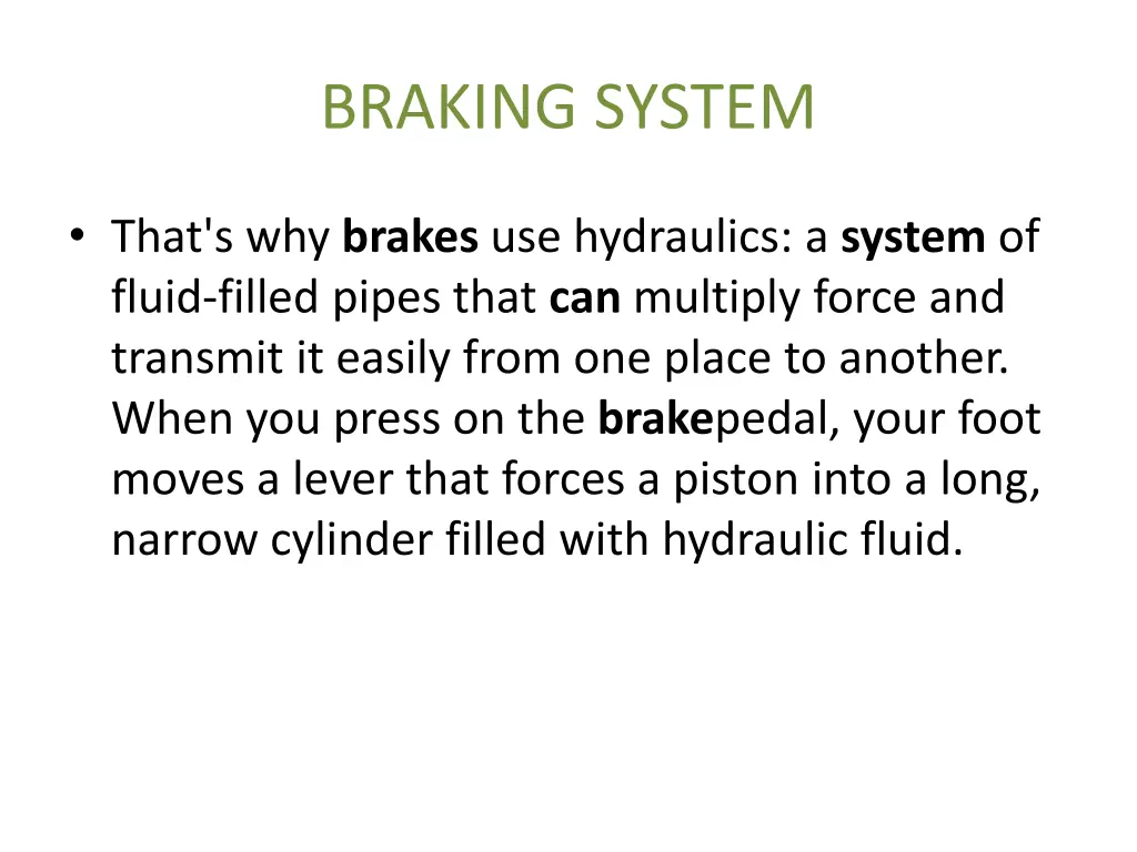 braking system