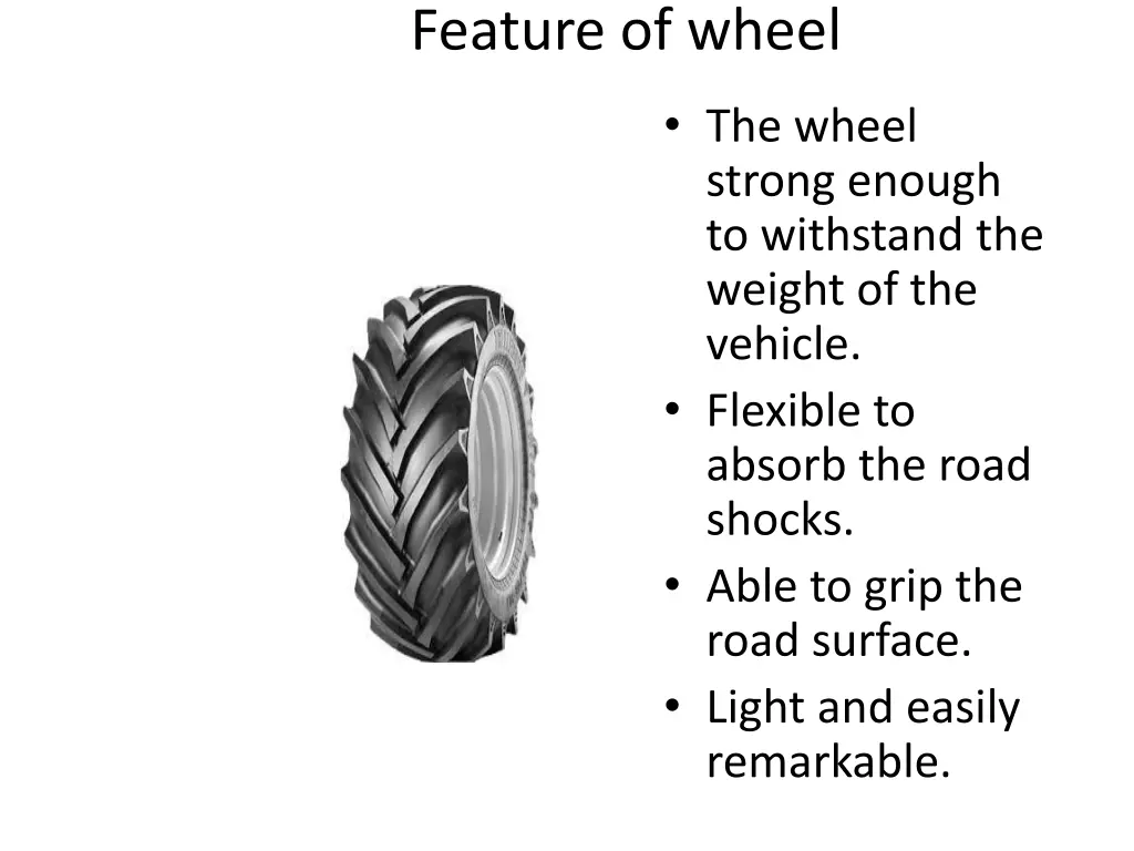 feature of wheel