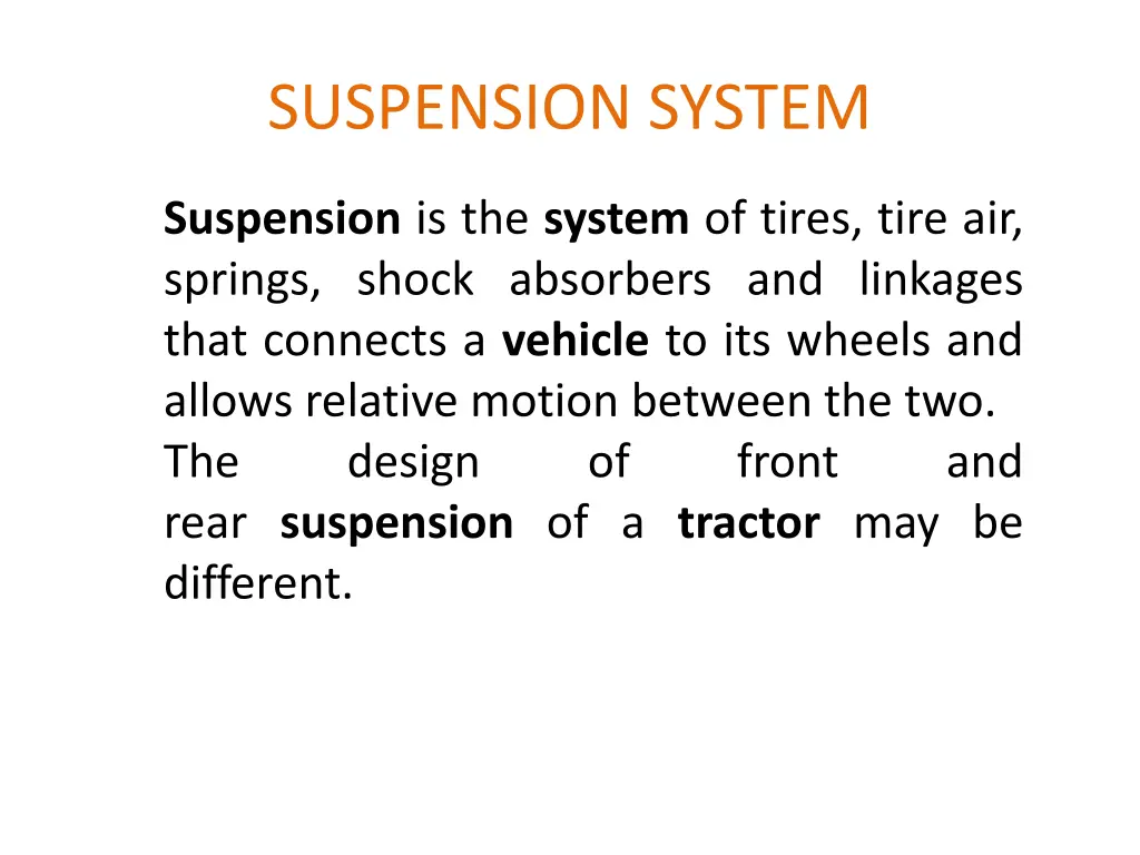 suspension system