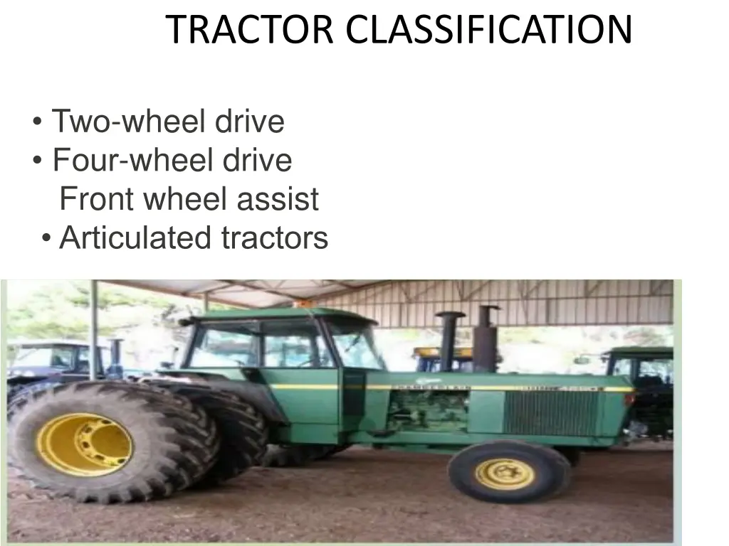 tractor classification