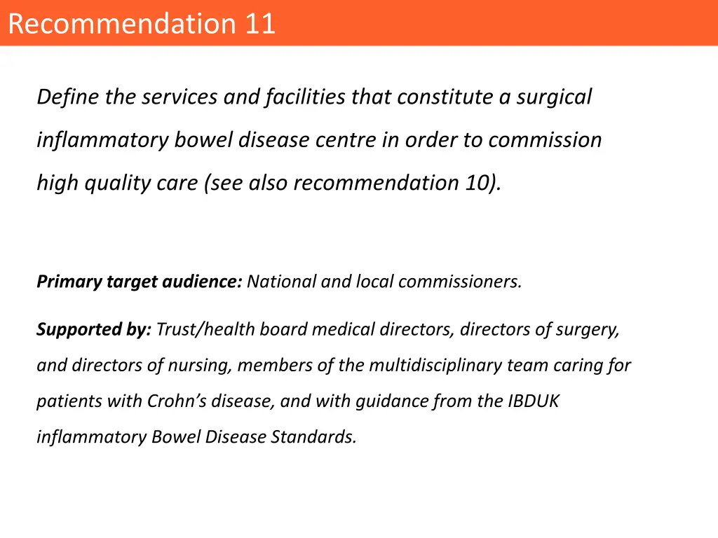 recommendation 11