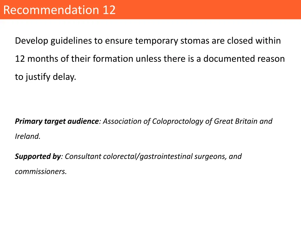 recommendation 12