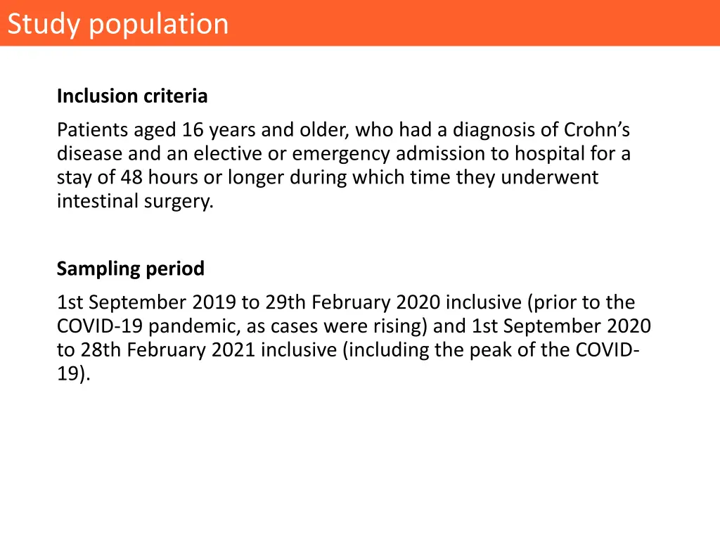 study population
