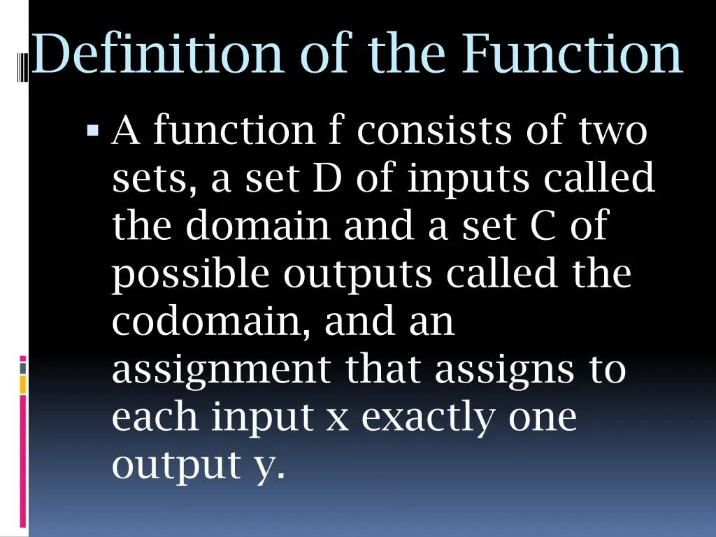 definition of the function